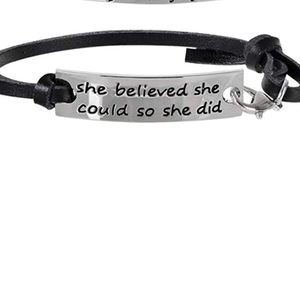 Inspirational Leather Bracelet